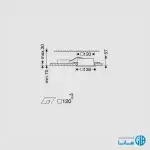 چراغ دانلايت توكار آريانا (12x12) مازی نور