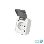 پریز بدون ارت بارانی روکار مدل برکه پارت الکتریک