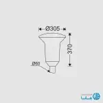 چراغ پارکی توليپ A1 حباب شفاف مازی نور