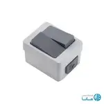 کلید دو پل بارانی روکار مدل برکه پارت الکتریک