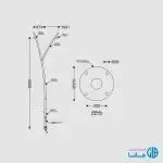 پايه چراغ خياباني دو طرفه سري ARCP10 با فيوز مازی نور