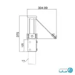 براكت نصب دو طرفه 90 درجه مازی نور