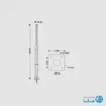 پايه چراغ خياباني سري OCTP10 مازی نور