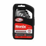 مجموعه 18 عددی آچار آلن کوتاه رونیکس مدل RH-2051