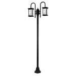 چراغ ایستاده دو شاخه شفق مدل روشان با شیشه الماسی کد 1085