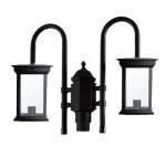 چراغ سرلوله دو شاخه شفق مدل روشان با شیشه ساده کد 1062