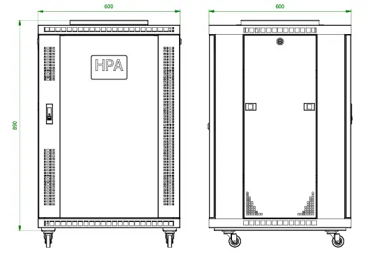 رک ایستاده HPA عمق ۶۰ عرض ۶۰ پایا سیستم