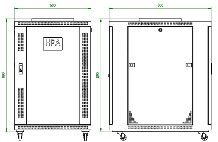 رک ایستاده HPA عمق 8۰ عرض ۶۰ پایا سیستم