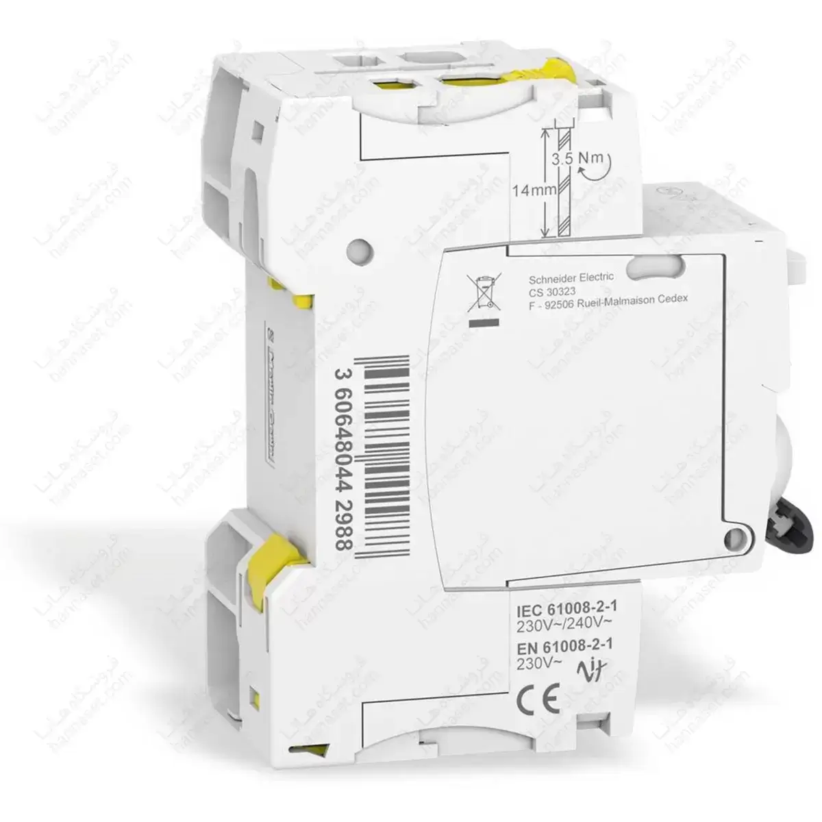 کلید محافظ جان ترکیبی (RCBO) دو پل 16 آمپر اشنایدر