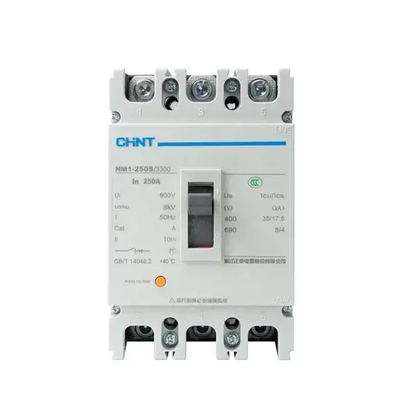 کلید اتوماتیک 50 آمپر قابل تنظیم حرارتی- مغناطیسی NM8-125S/3P چینت