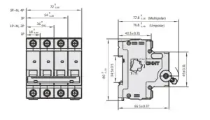 کلید مینیاتوری،تک پل،تک فاز 10 آمپر،6 کیلو آمپر سری NB1-63/1P چینت 1 کلید مینیاتوری،تک پل،تک فاز 10 آمپر،6 کیلو آمپر سری NB1-63/1P چینت