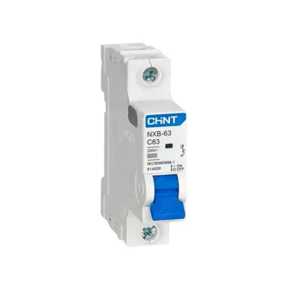 کلید مینیاتوری،تک پل،تک فاز 10 آمپر،6 کیلو آمپر سری NB1-63/1P چینت