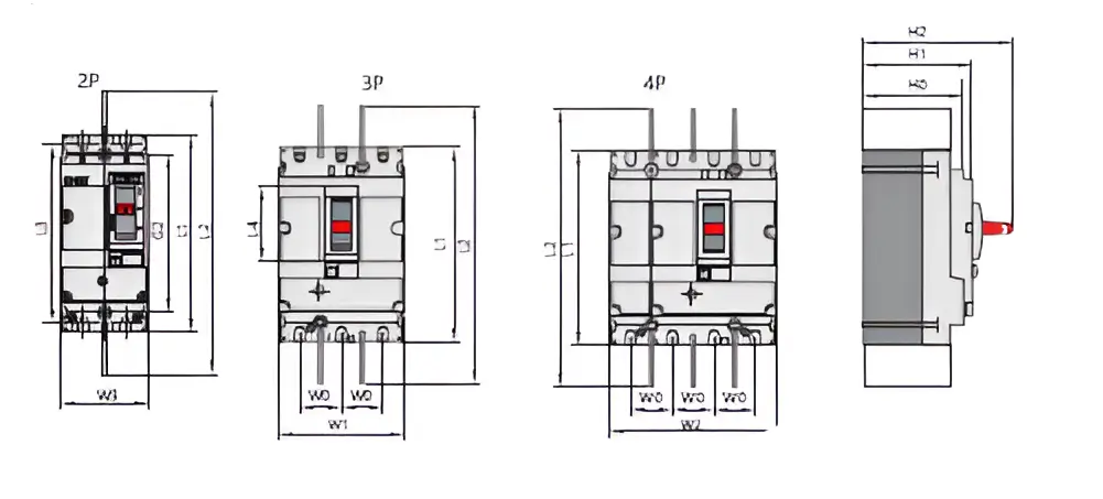 کلید اتوماتیک 125 آمپر قابل تنظیم حرارتی- مغناطیسی NM8-125S/3P چینت