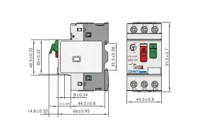 کلید حرارتی (محافظ موتور) MPCB مدل NS2-25 4:6.3 چینت