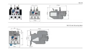 بی متال (رله حرارتی/ اضافه جریان) تنظیمات 80-63 آمپر مدل NR2-93 چینت