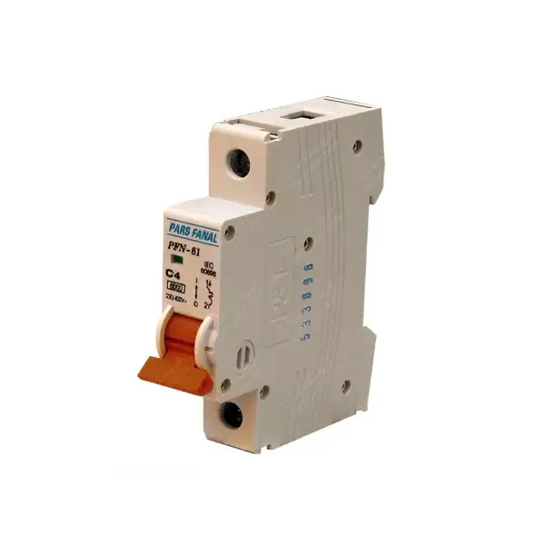 کلید مینیاتوری تک پل 4 آمپر 6 کیلو آمپر PFN-61-C4 پارس فانال