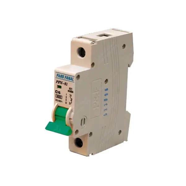 کلید مینیاتوری تک پل 6 آمپر 6 کیلو آمپر PFN-61-C6 پارس فانال