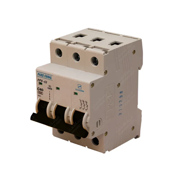 کلید مینیاتوری سه پل 40 آمپر 6 کیلو آمپر PFN-63-C40 پارس فانال